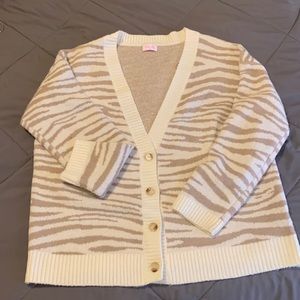 NWOT Pink Lily Tiger Print Cardigan